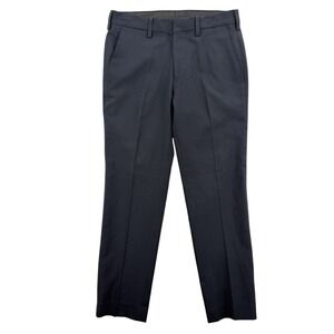 Louis Raphael Pants Mens 32x28 Gray Micro Houndstooth Dress Slacks Flat Front